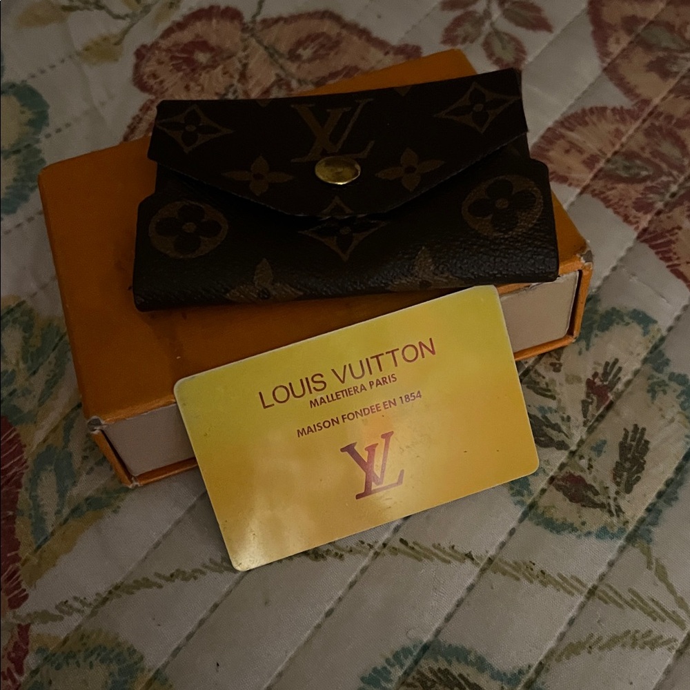 Louis Vuitton Monogram Envelope Key Pouch in Brown and Gold Hardware - Picture 2 of 5